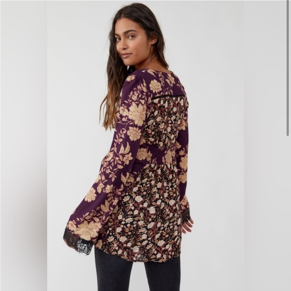 Free People Purple Floral Mini Dress - Picture 2 of 3